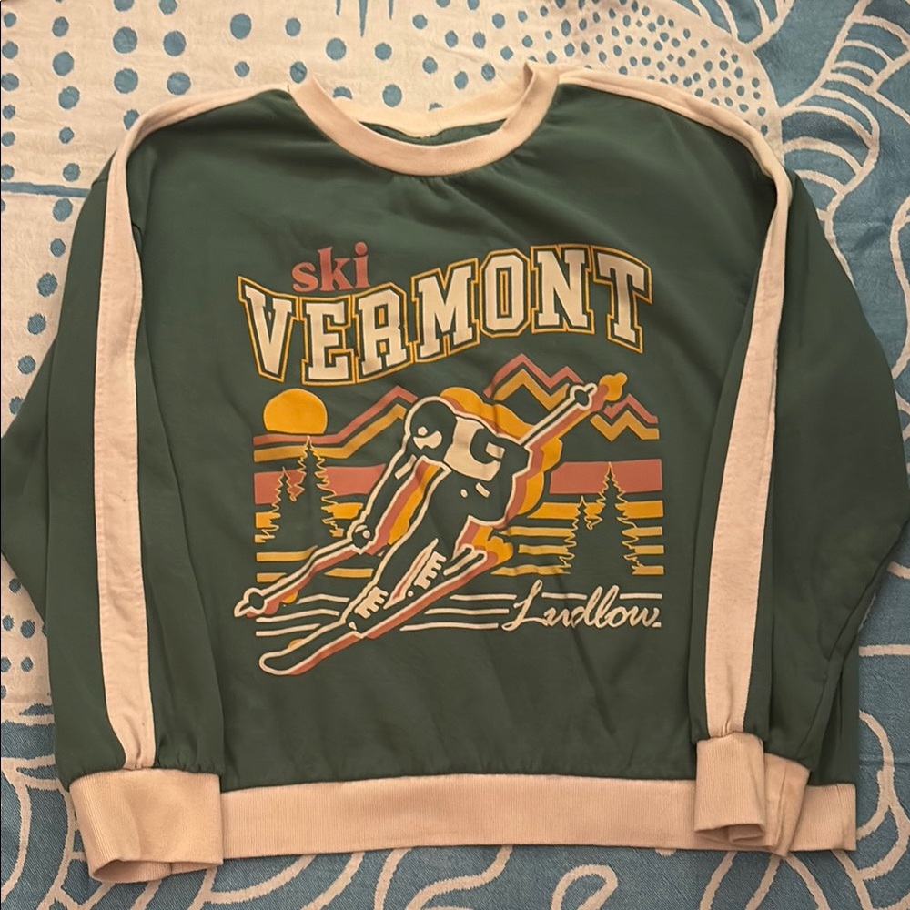 Green Ski Vermont Sweatshirt